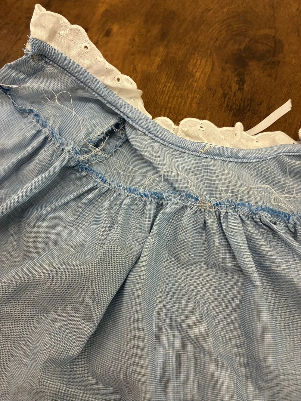 Vintage Blue Two Piece Baby Doll Outfit